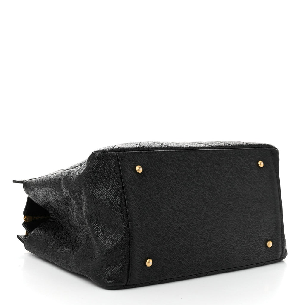 Caviar Quilted Grand Timeless Tote GTT Black