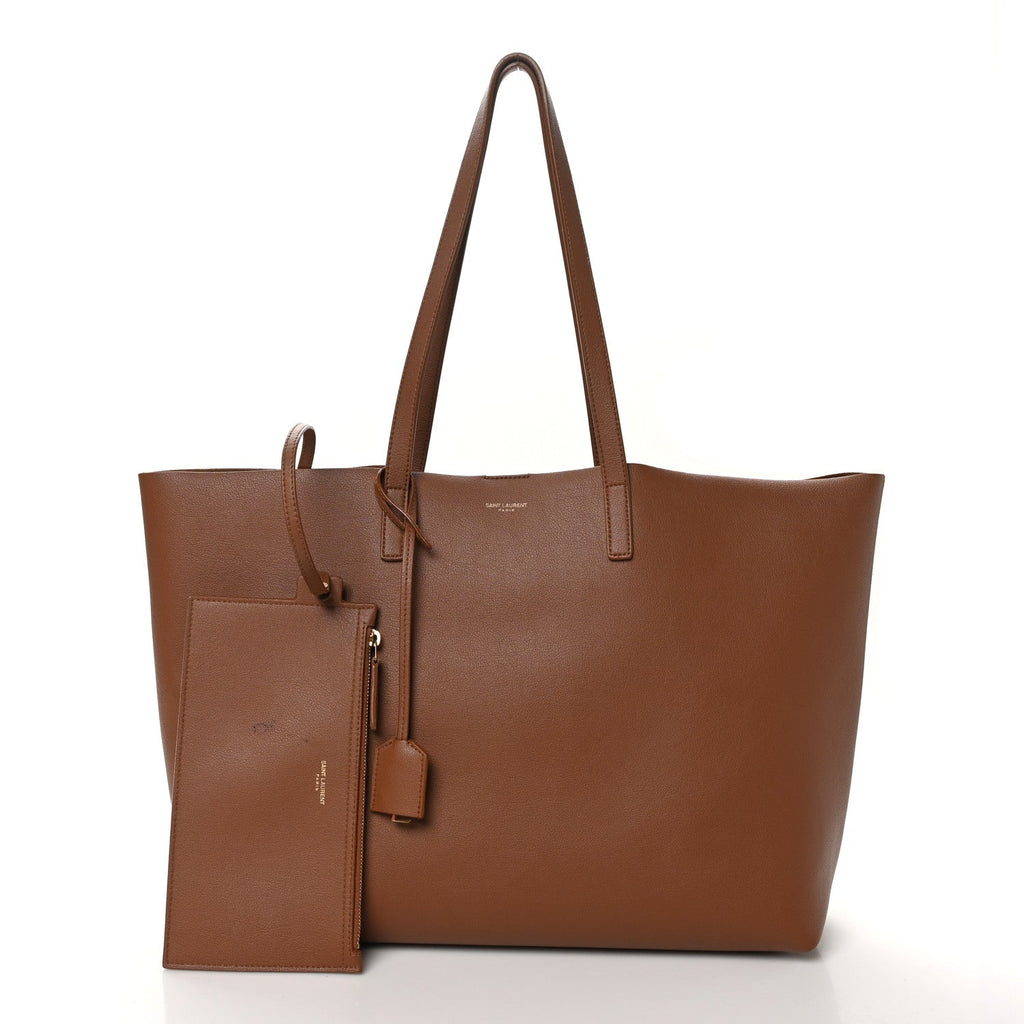 Calfskin Large Shopping Tote Old Brandy