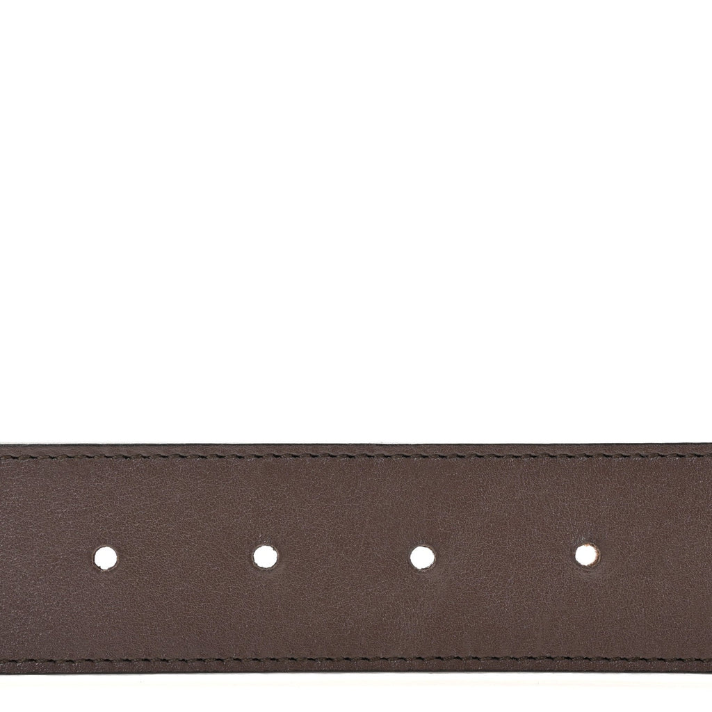 GG Supreme Monogram Plutone Calfskin Double G Reversible 30mm Belt 85 34 Beige Ebony New Acero