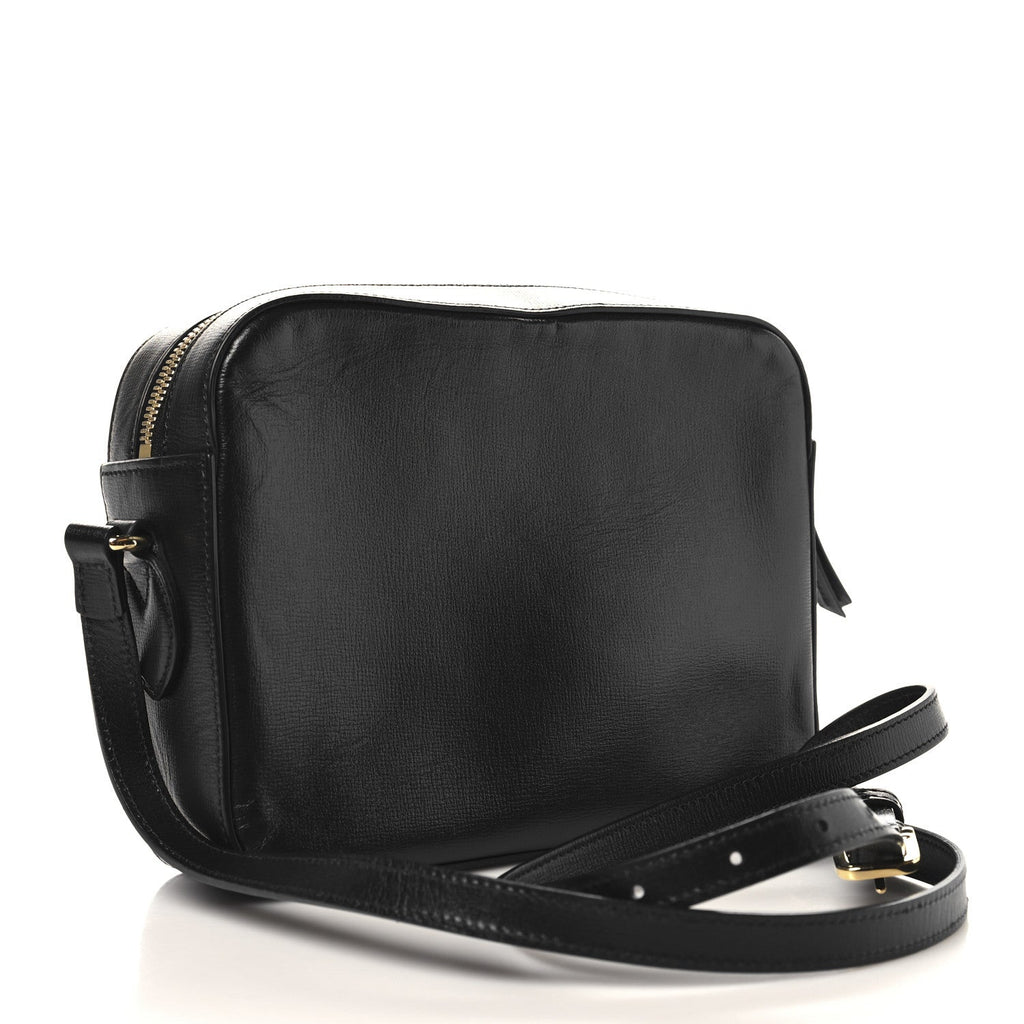 Textured Calfskin Small Horsebit 1955 Shoulder Bag Black