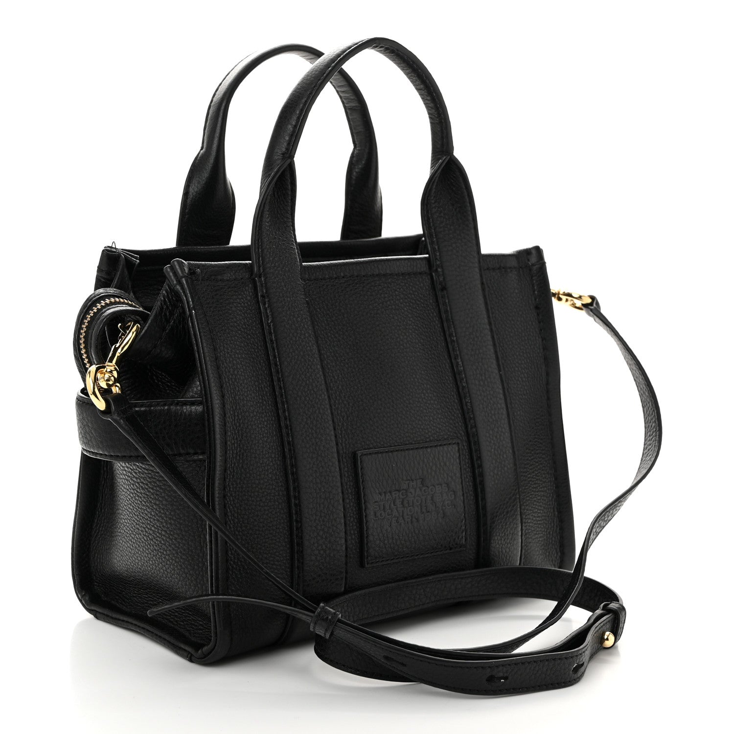Grained Calfskin Small The Tote Bag Black