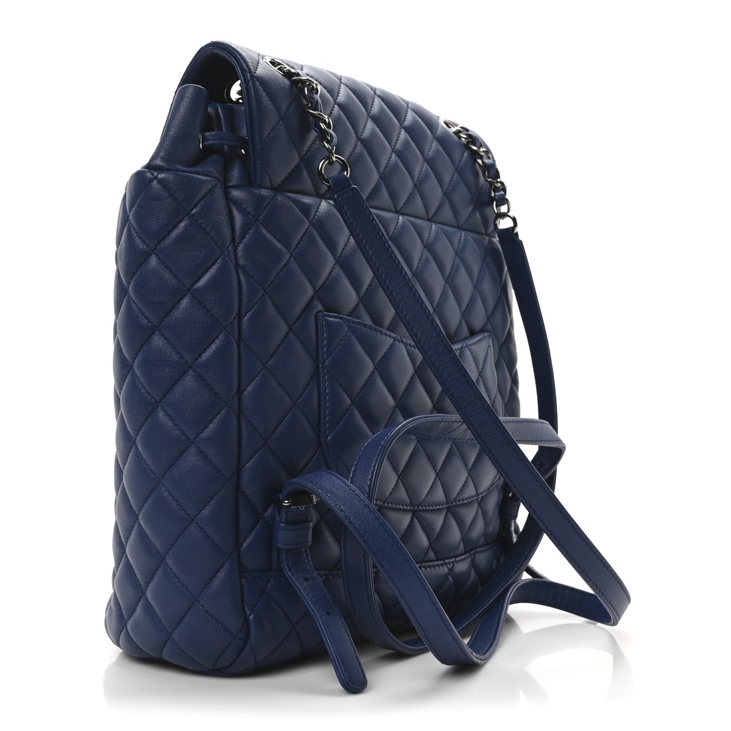 Lambskin Quilted Large Urban Spirit Backpack Blue