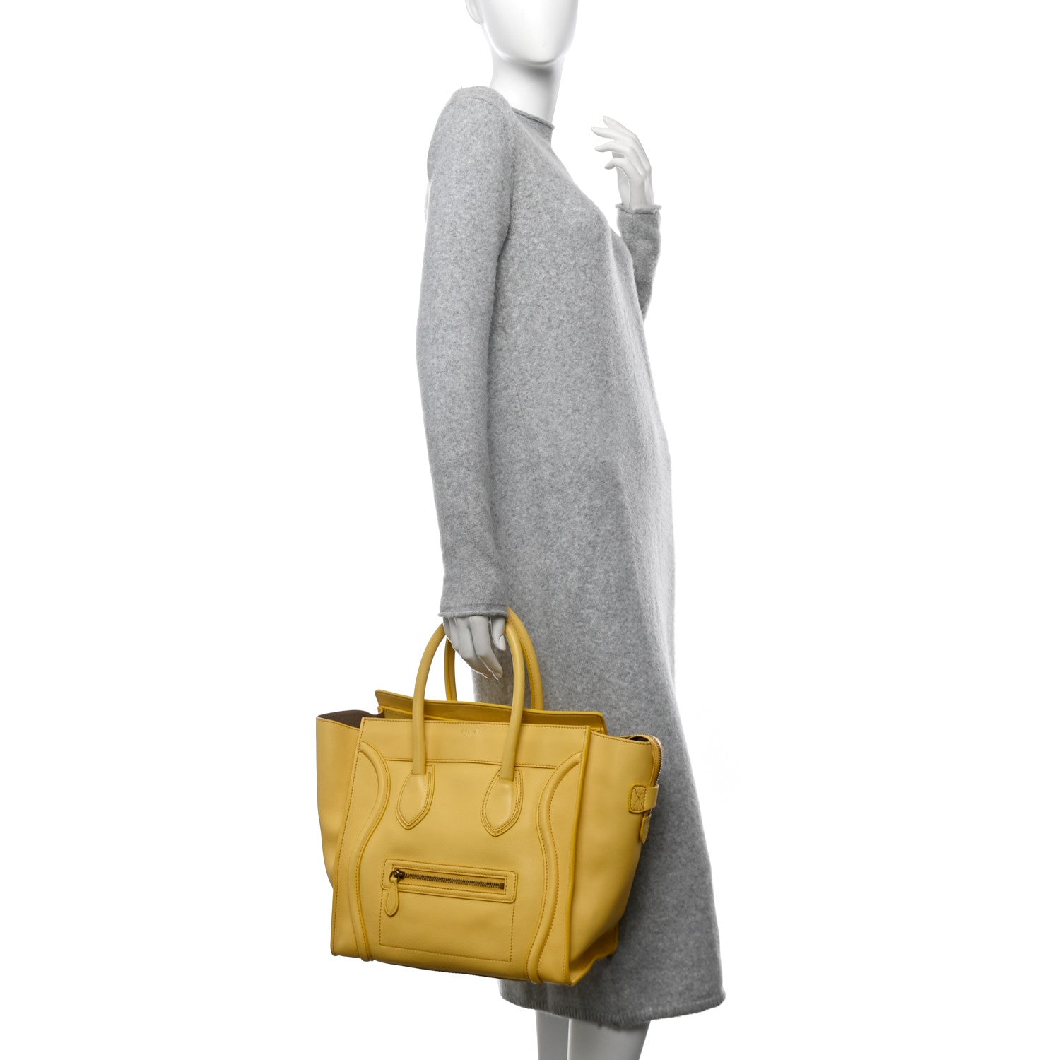 Smooth Calfskin Mini Luggage Citron