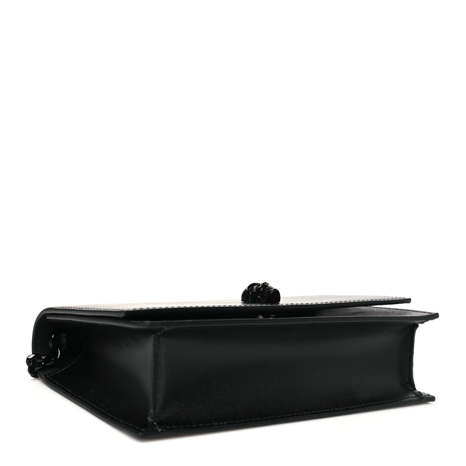 Calfskin Skull Small Crossbody Bag Black
