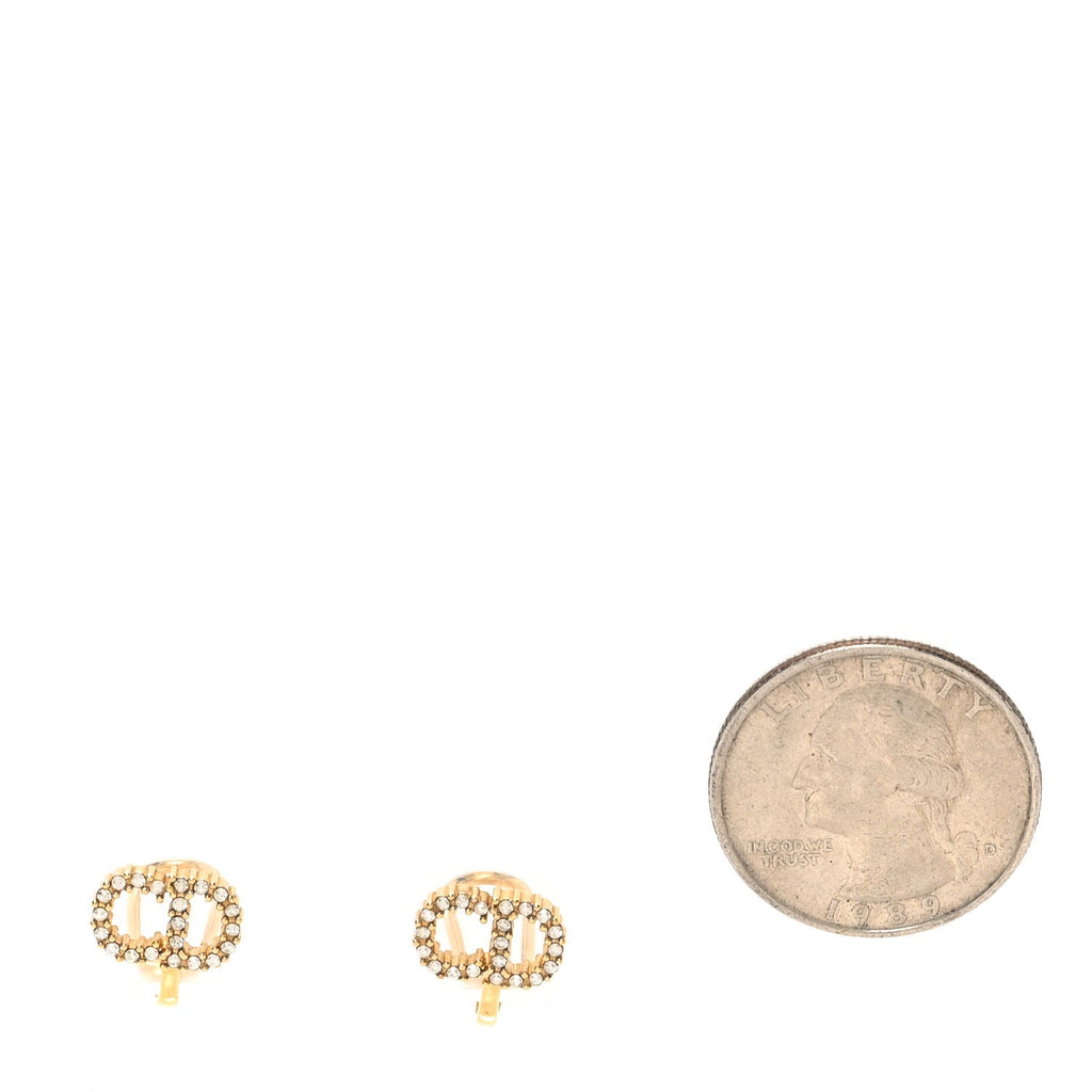 Crystal Clair D Lune Clip On Earrings Gold