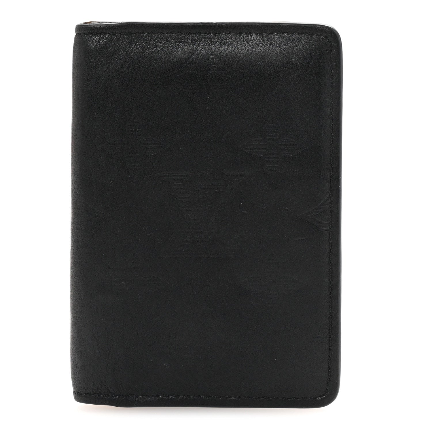 Calfskin Monogram Shadow Pocket Organizer Black