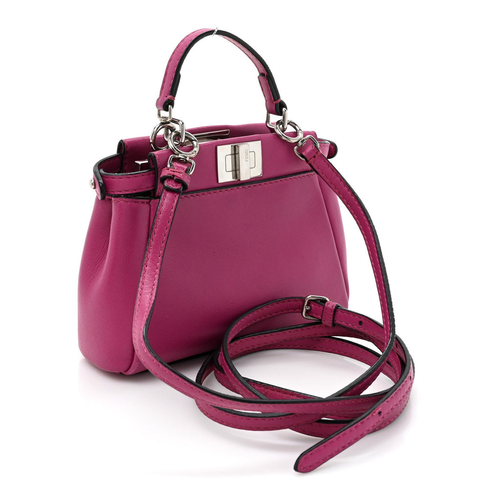 Nappa Micro Peekaboo Iconic Satchel Magenta