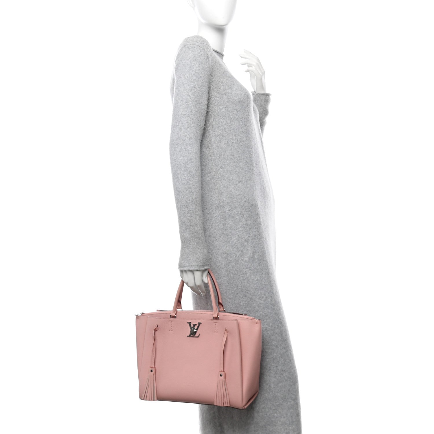 Calfskin Lockmeto Rose Poudre