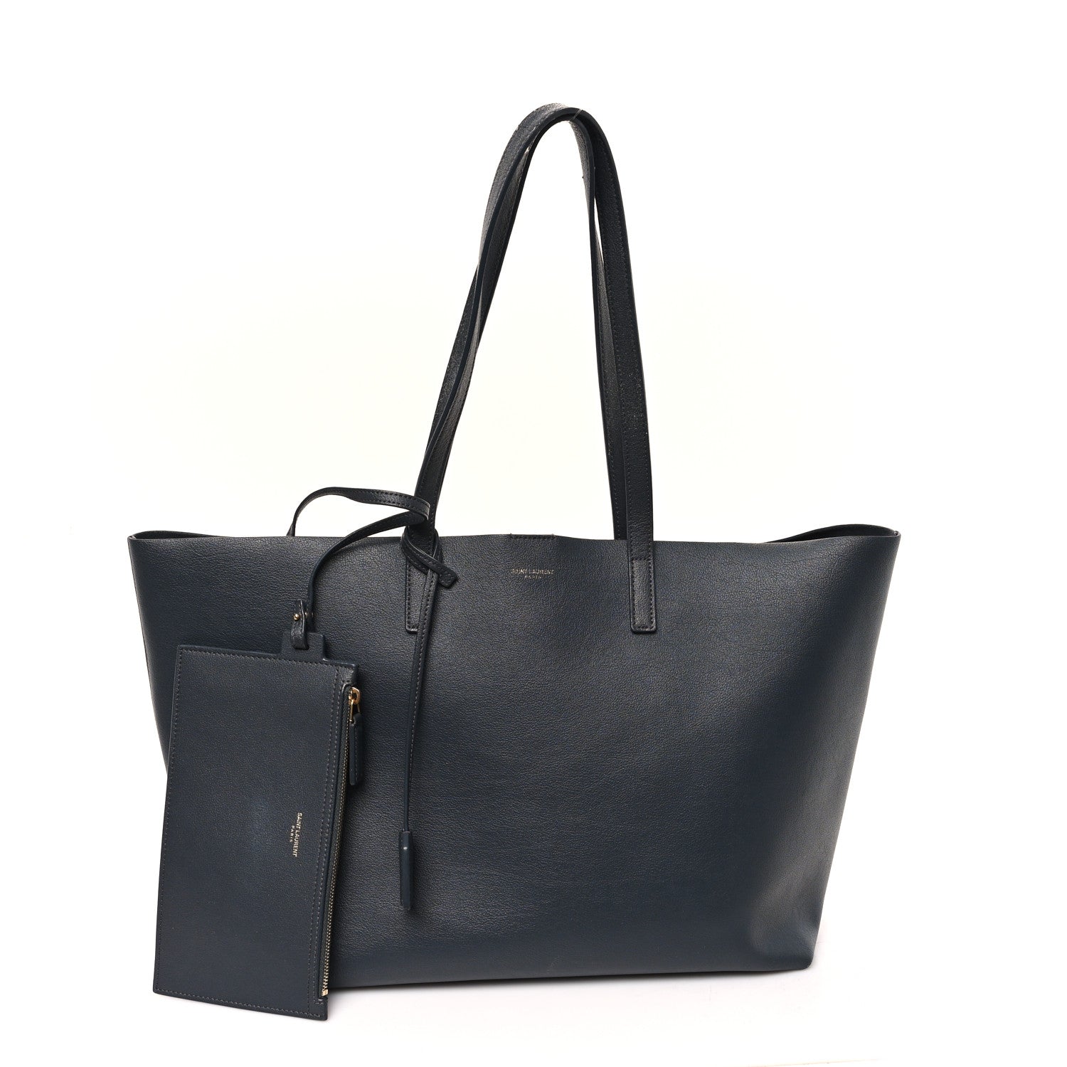 Calfskin Large Shopping Tote Dark Grey
