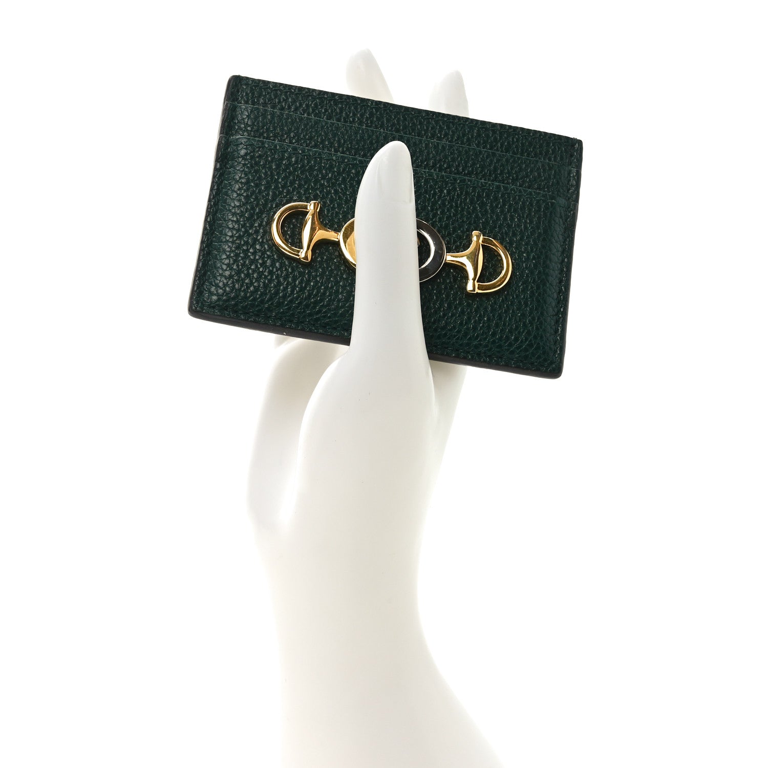 Grainy Calfskin Zumi  Holder Green
