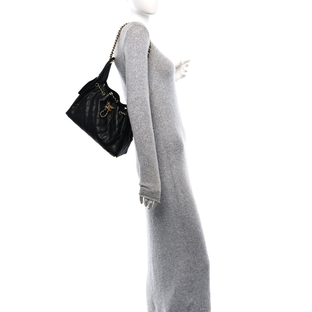 Caviar Quilted Small Chanel 25 Handbag Black