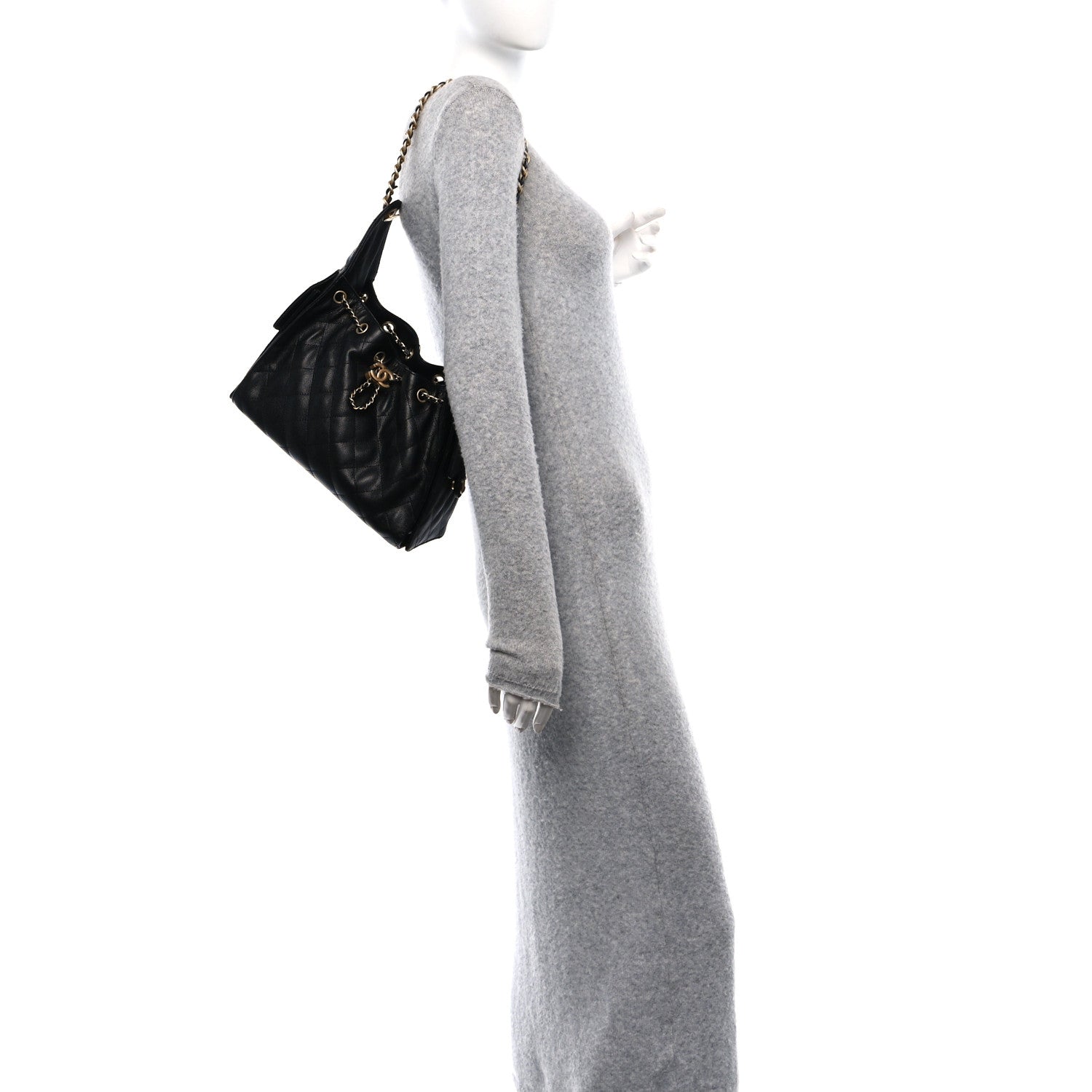 Caviar Quilted Small Chanel 25 Handbag Black