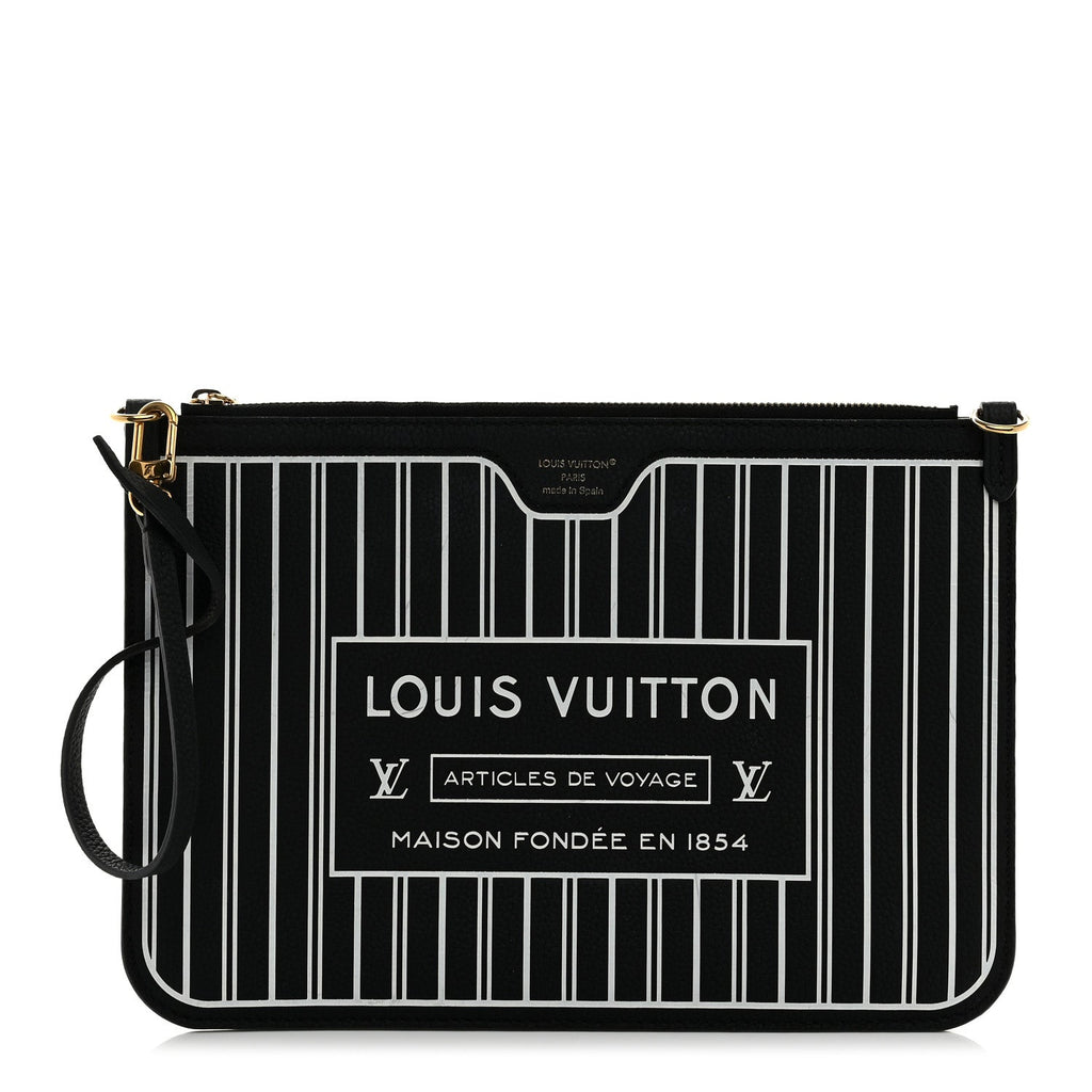 Calfskin Neverfull Inside Out MM Pochette Black