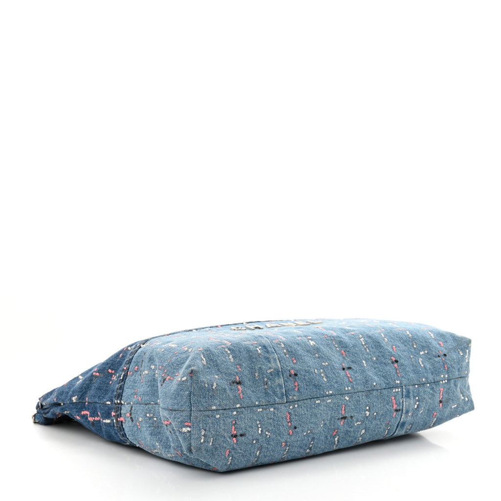 Denim Sequin Chanel 22 Blue
