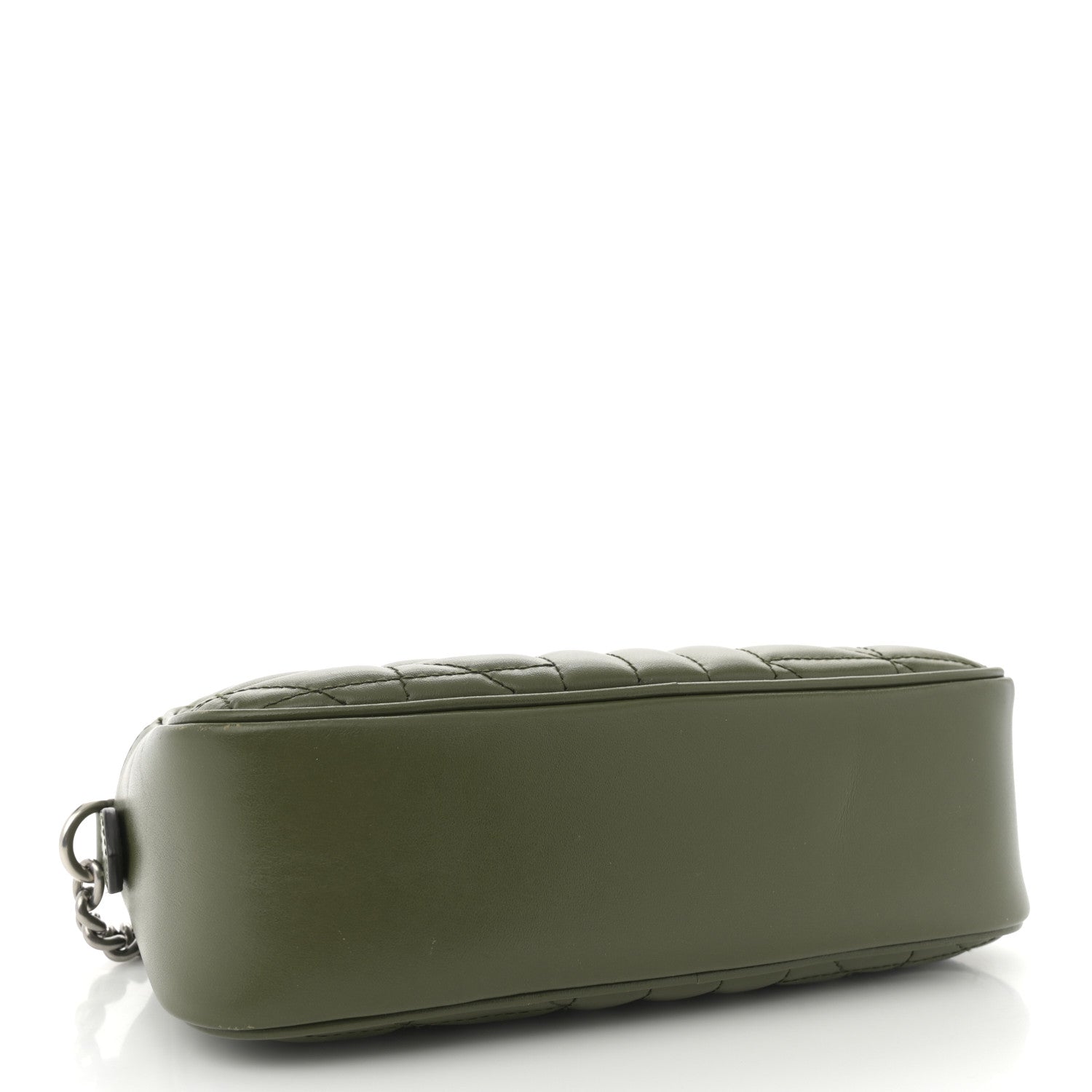 Calfskin Matelasse Aria Small GG Marmont Chain Shoulder Bag Military Wood