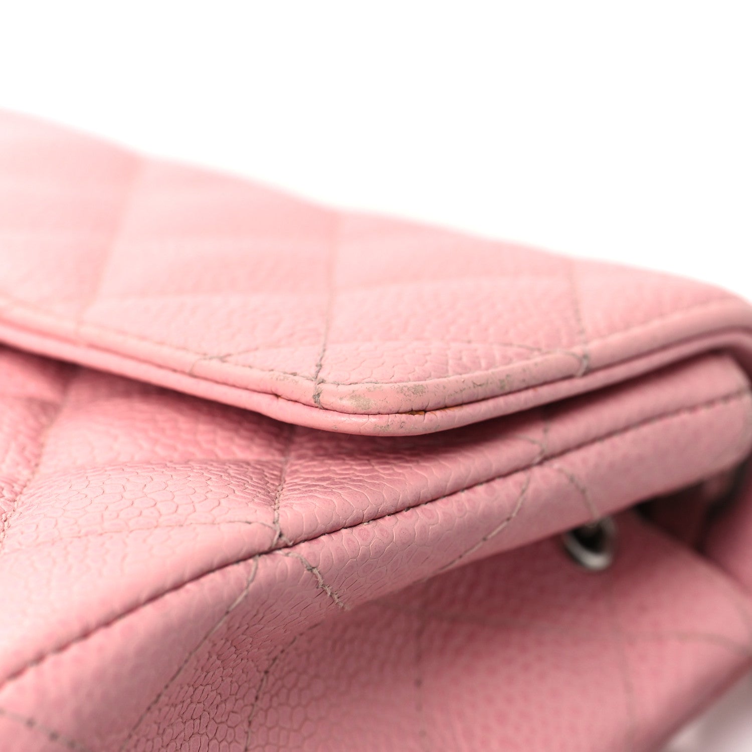Caviar Quilted Mini Square Flap Pink