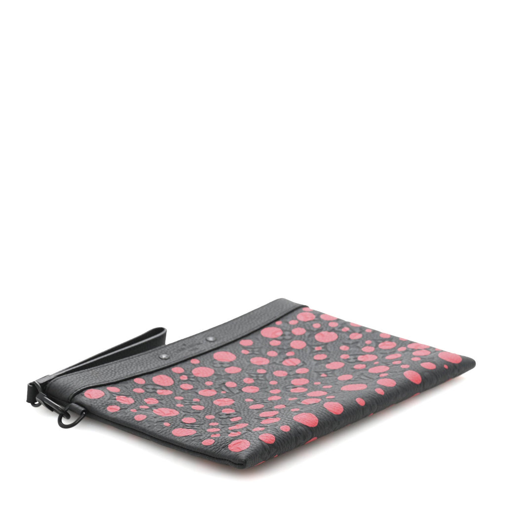 LV X YK Taurillon Monogram Pochette To-Go Black Red