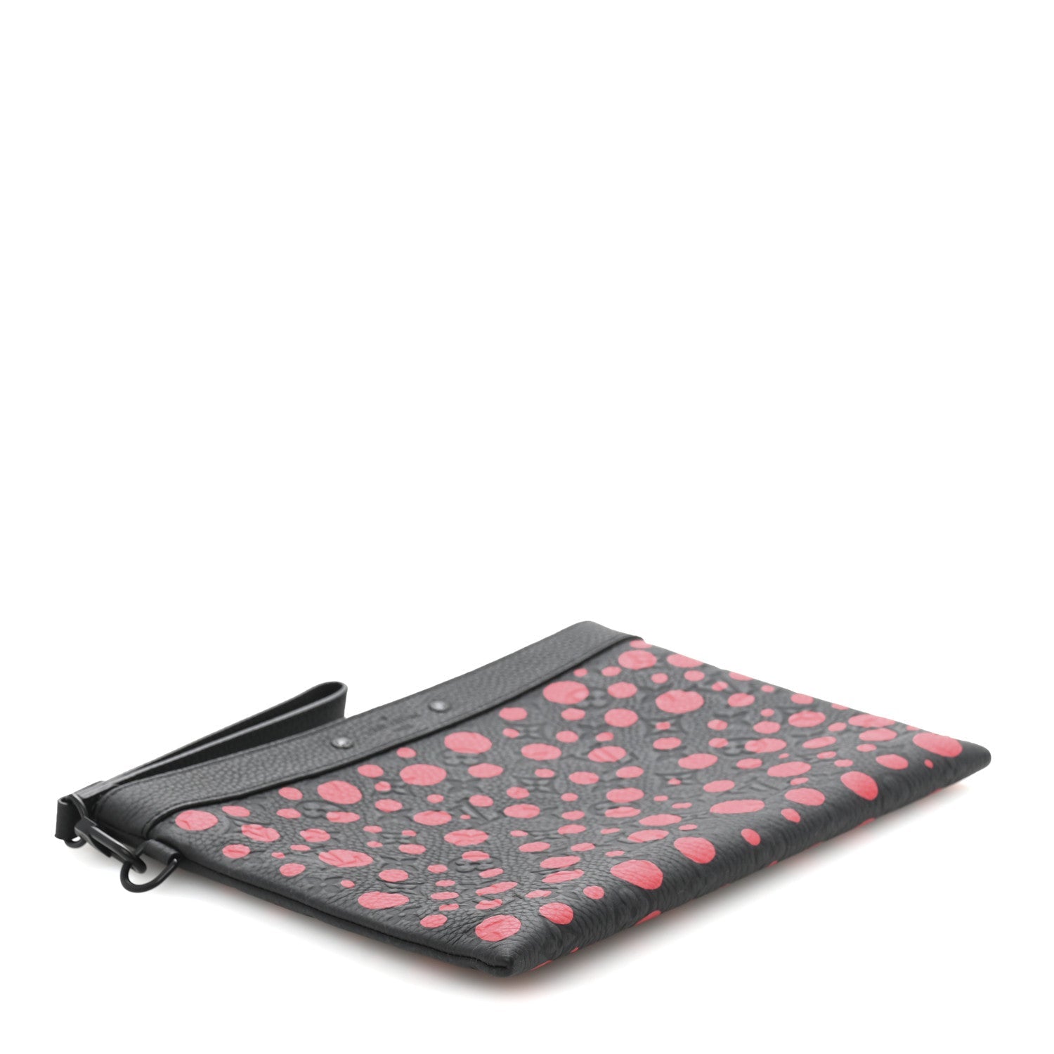 LV X YK Taurillon Monogram Pochette To-Go Black Red