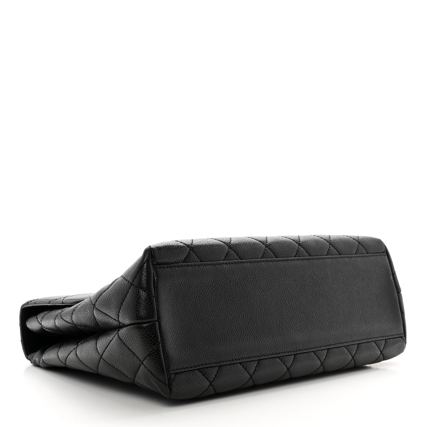 Caviar Quilted Jumbo Kelly Flap Black
