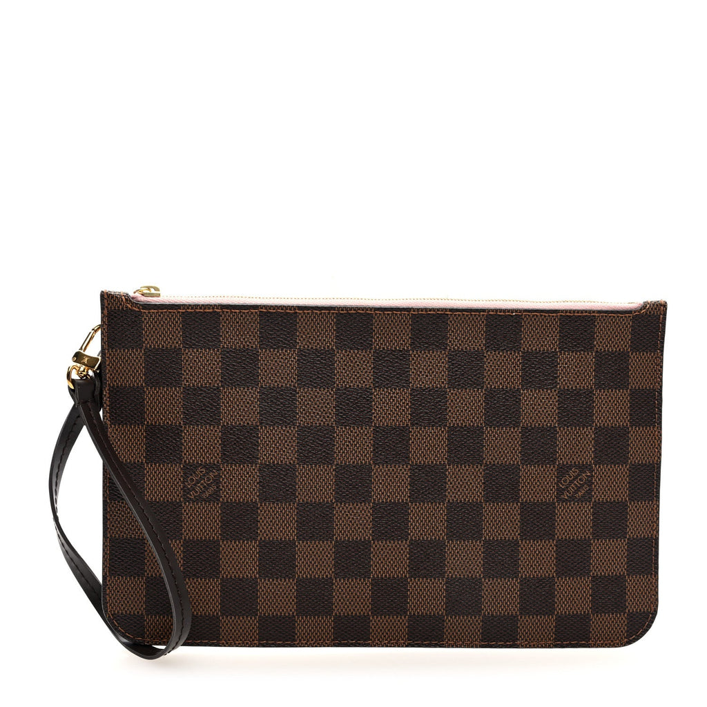 Damier Ebene Neverfull MM GM Pochette Rose Ballerine
