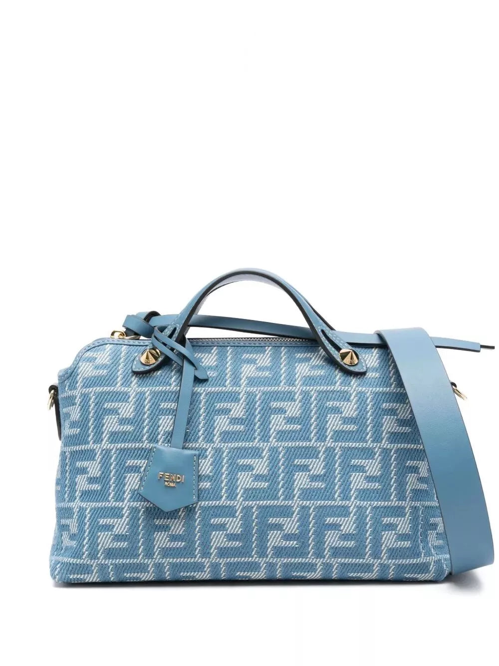 denim-effect ff jacquard by the way soft medium bag