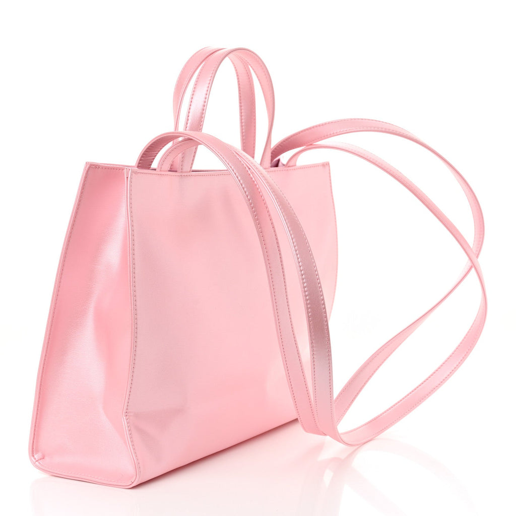 Metallic Vegan Leather Medium Shopping Bag Ballerina