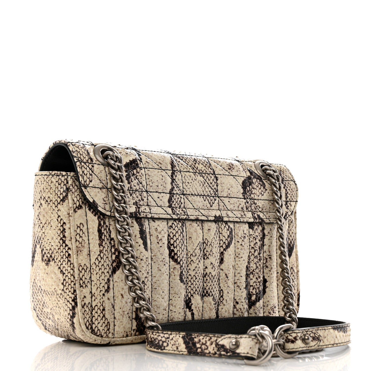 Snakeskin Matelasse Aria Small GG Marmont Shoulder Bag Roccia