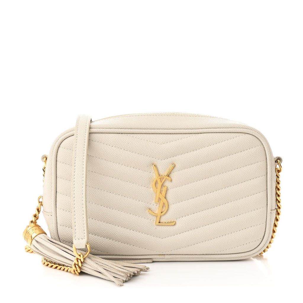 Grain De Poudre Matelasse Monogram Mini Lou Camera Bag Crema Soft