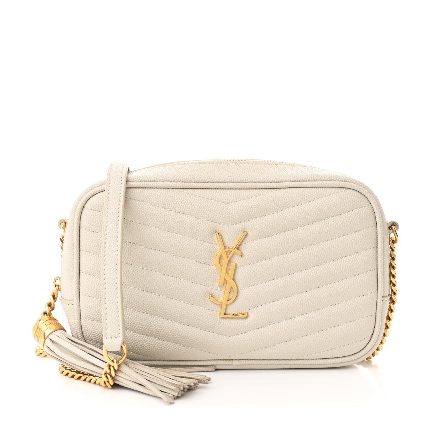 Grain De Poudre Matelasse Monogram Mini Lou Camera Bag Crema Soft
