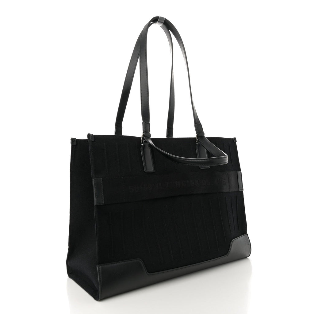 Canvas Never Still Large Tote Black