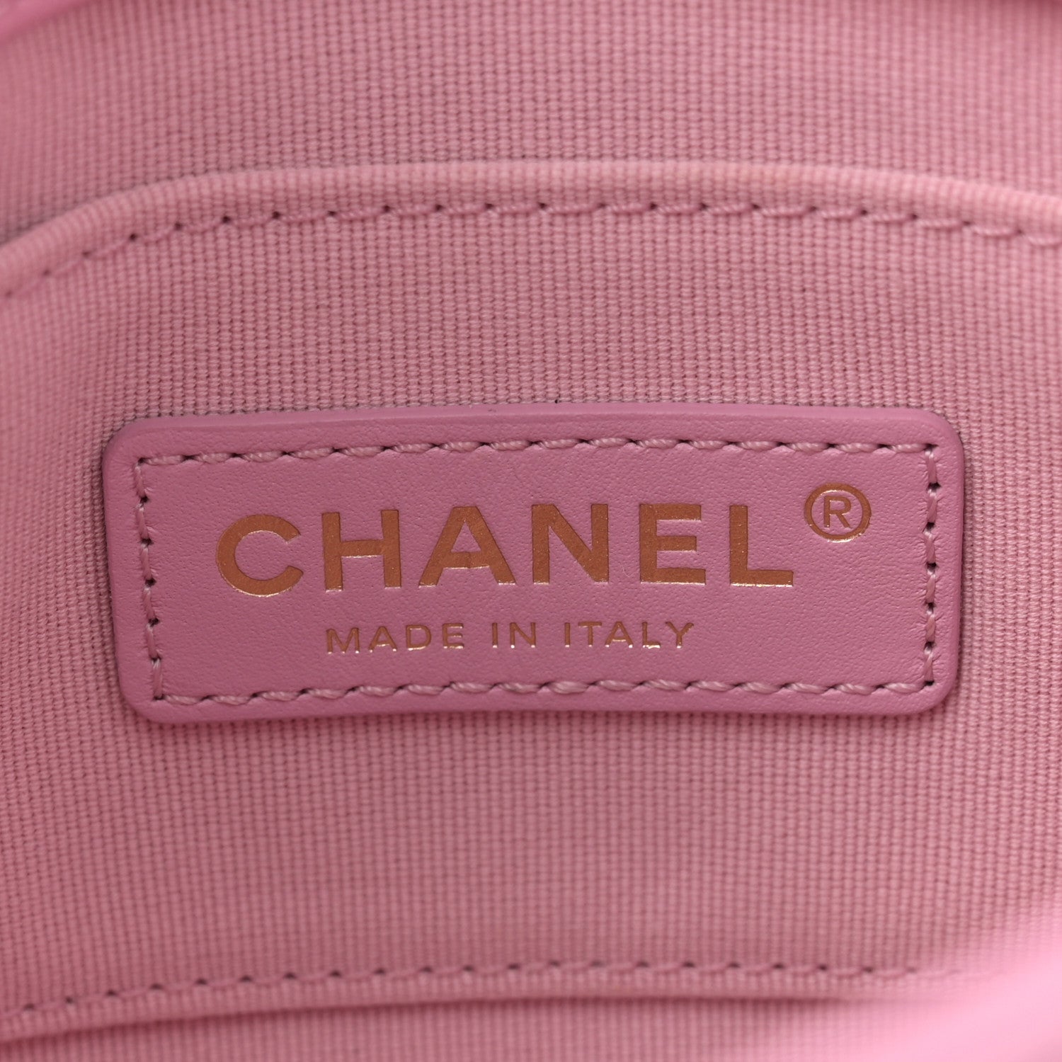 Lambskin Quilted Mini Lacquered Chain Flap Pink