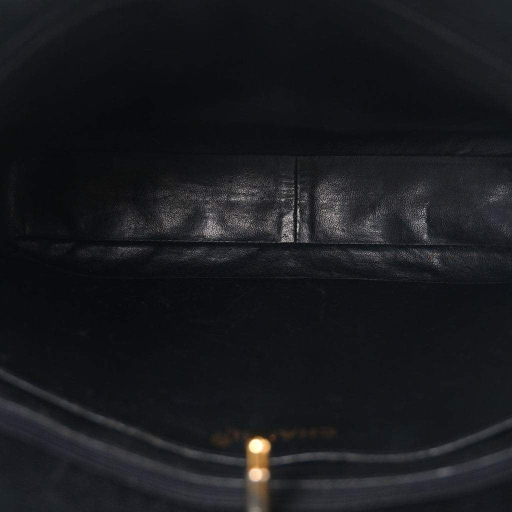 Caviar Quilted Shopper Tote Black
