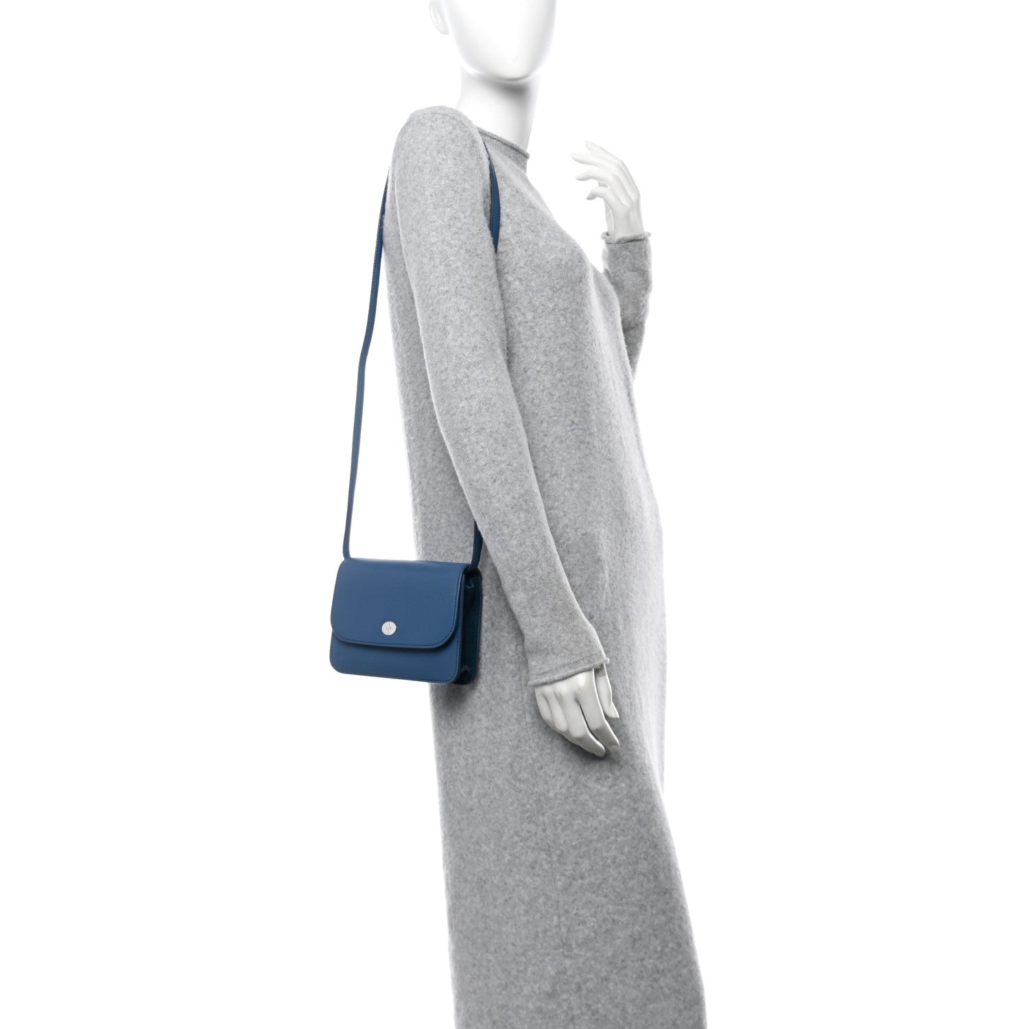 Calfskin Artemis Shoulder Bag Blue