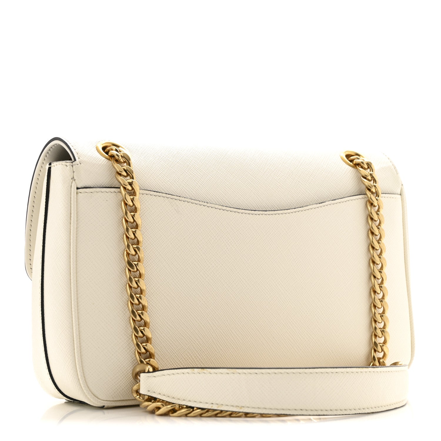 Saffiano Flap Shoulder Bag Talco