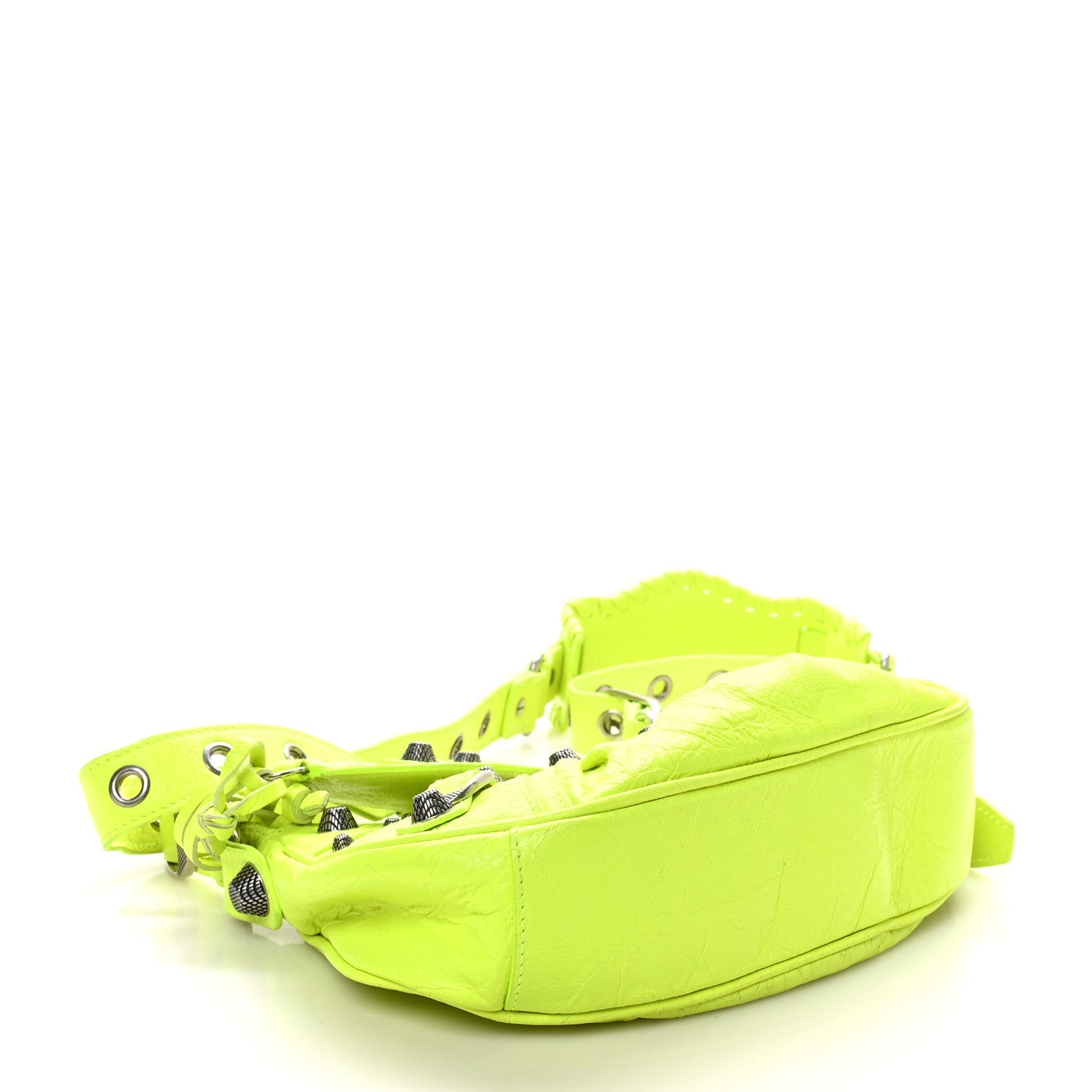 Agneau Arena Le Cagole Shoulder Bag XS Fluo Yellow