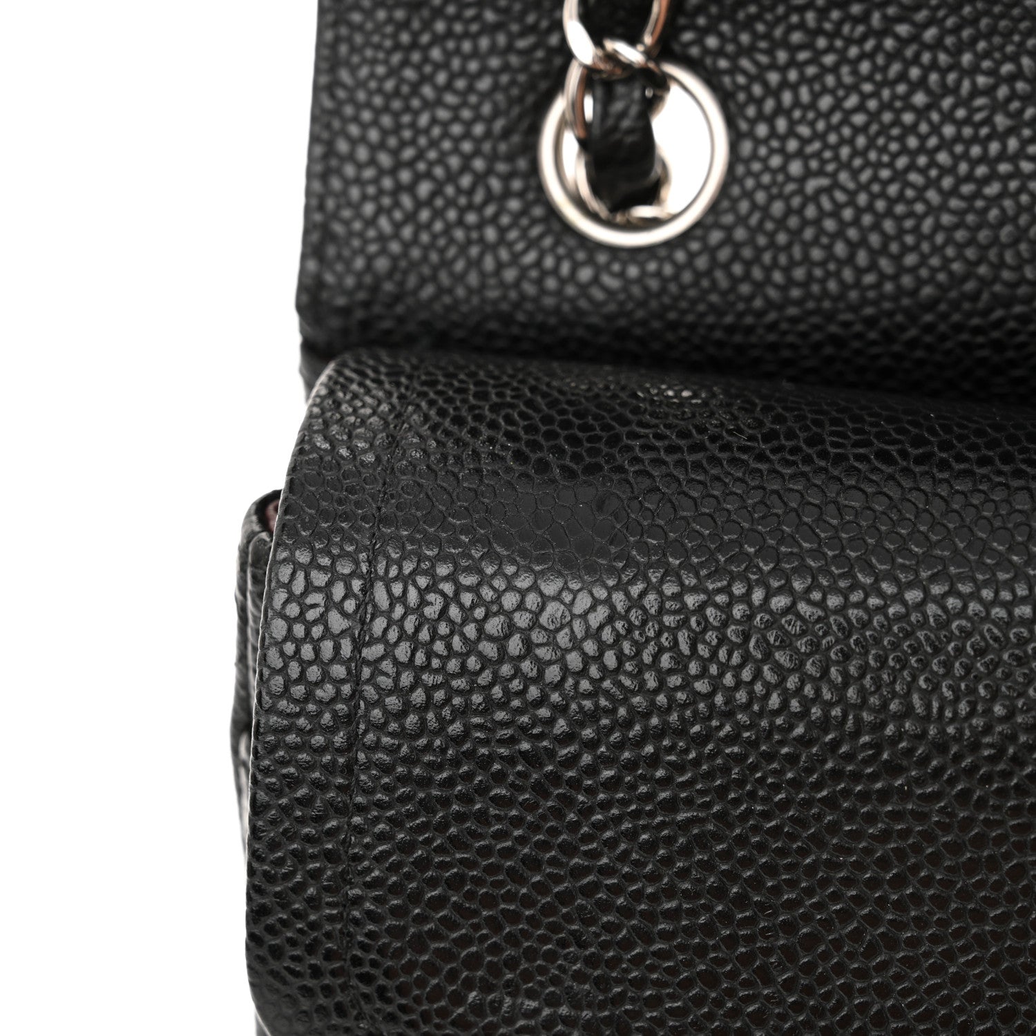 Caviar Quilted Small Double Flap Black
