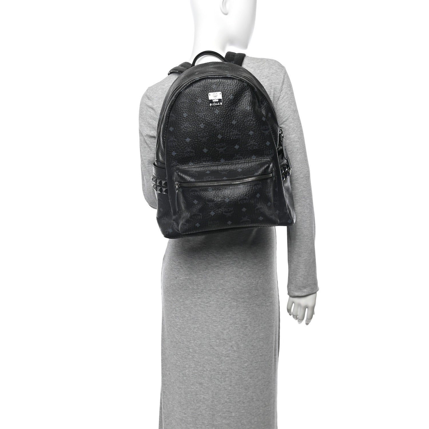 Visetos Medium Side Studs Stark Backpack Black