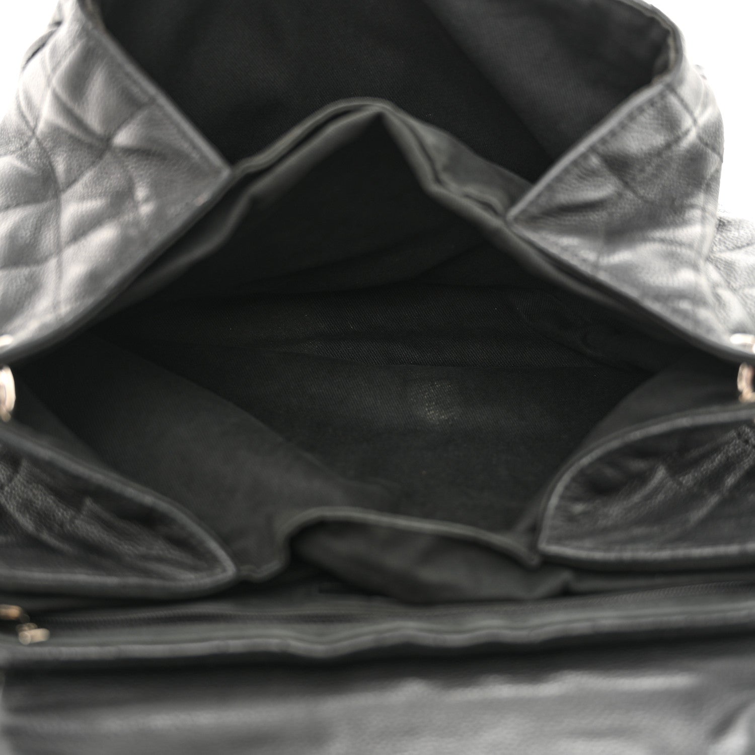 Caviar Quilted Timeless Accordion Flap Black