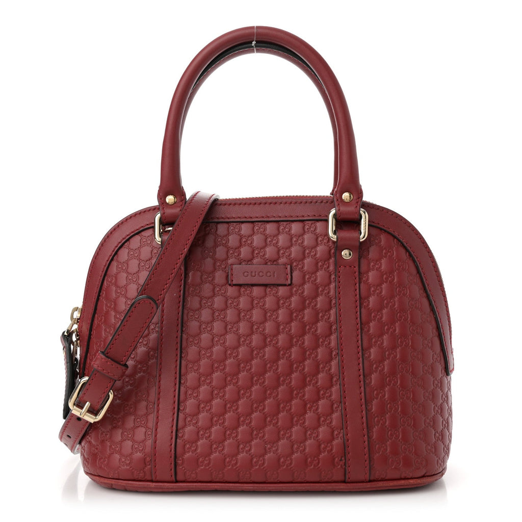 Soft Microguccissima Mini Dome Bag Rosso