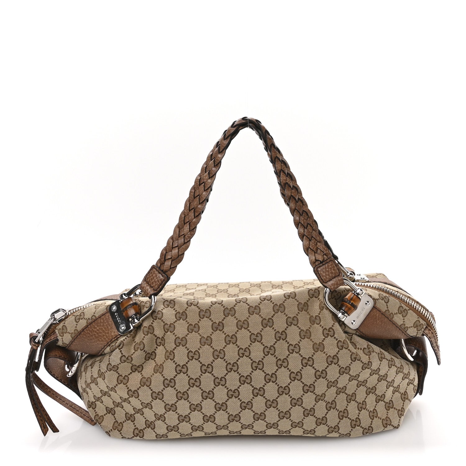 Monogram Bamboo Bar Medium Tote Brown