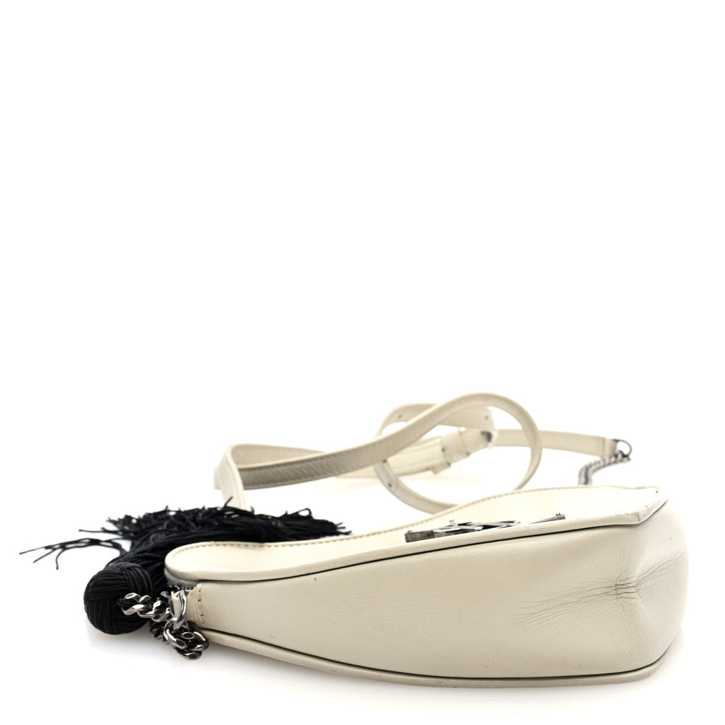 Calfskin Heart Monogram Crossbody Ivory