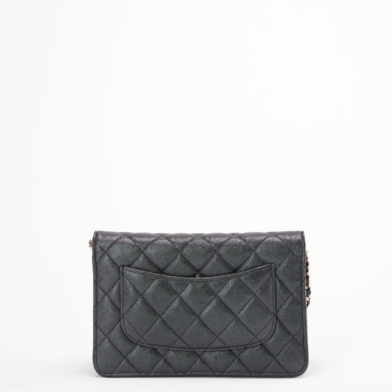Chanel Black Caviar Wallet on Chain (WOC) Gold Hardware