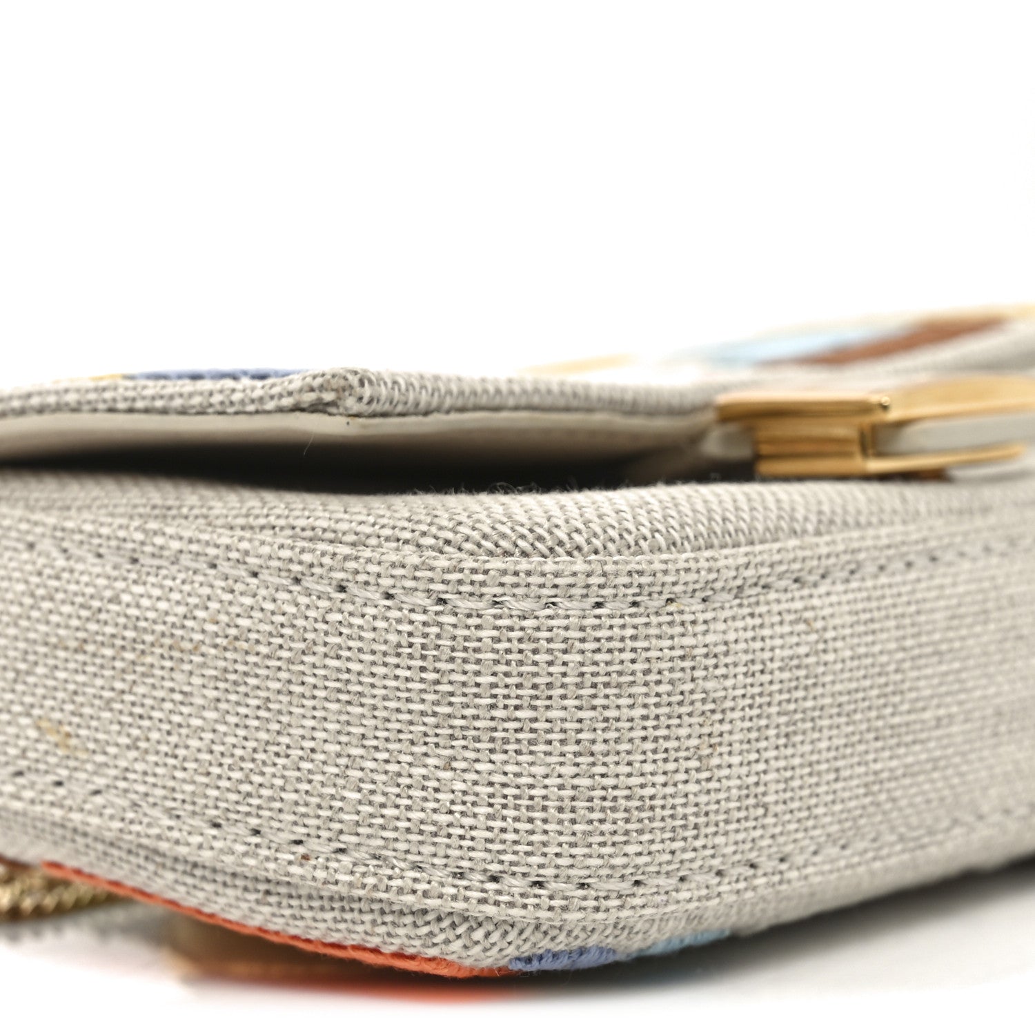 Kuban Canvas FF Embroidered Nano Baguette Charm Grezzo Multicolor