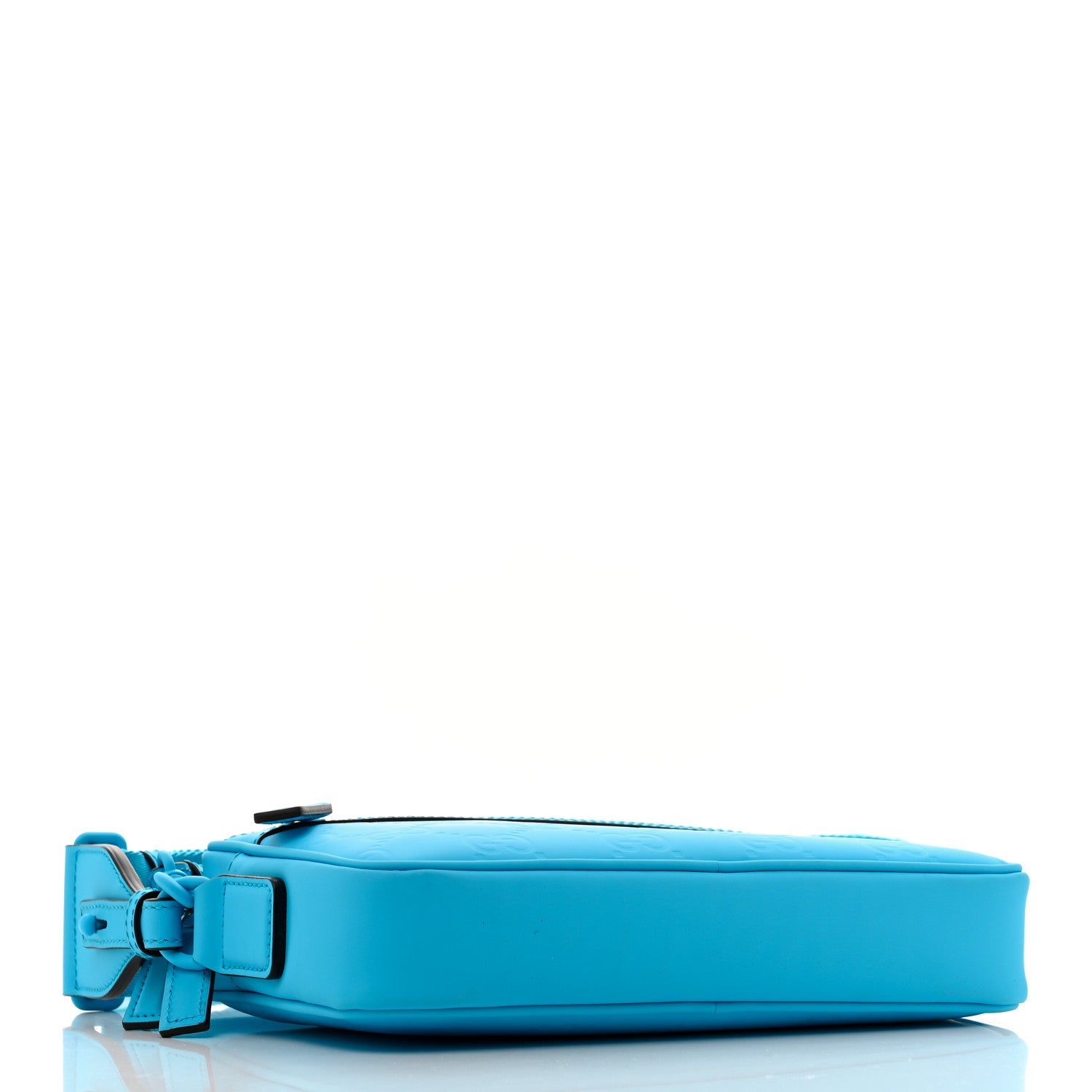 Rubber Effect Monogram GG Crossbody Bag Bright Blue