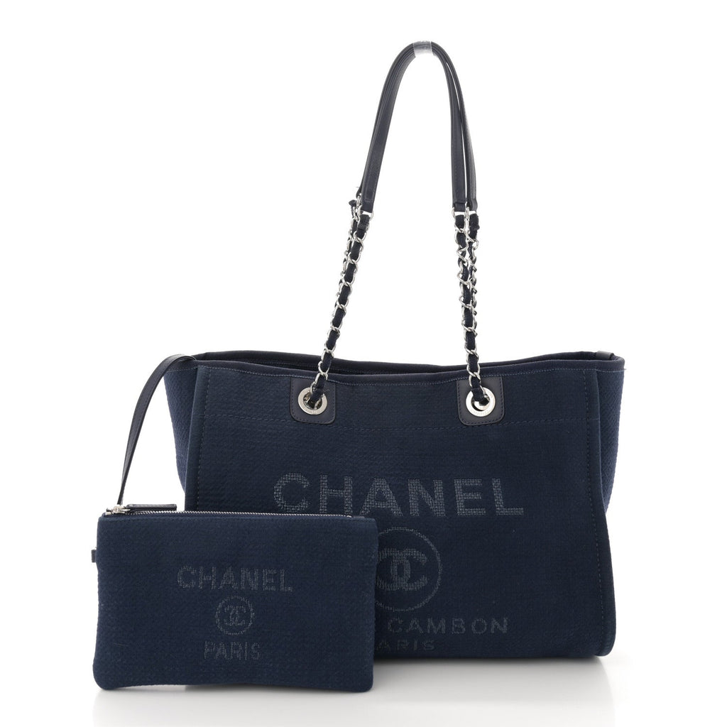 Mixed Fibers Small Deauville Tote Navy Blue