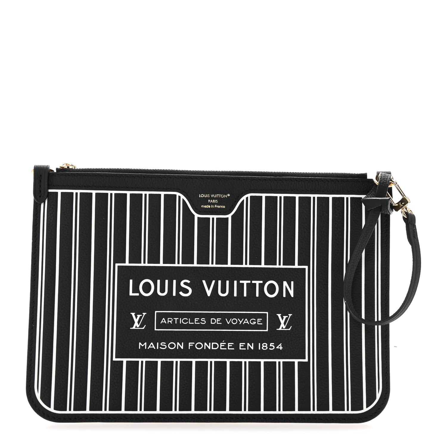 Calfskin Neverfull Inside Out MM Pochette Black