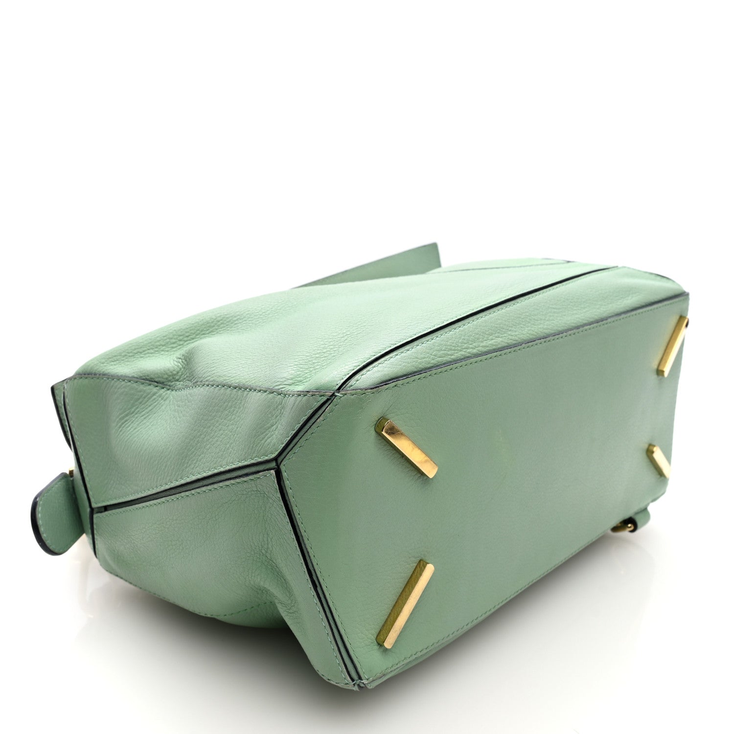 Calfskin Medium Puzzle Bag Sea Water Green