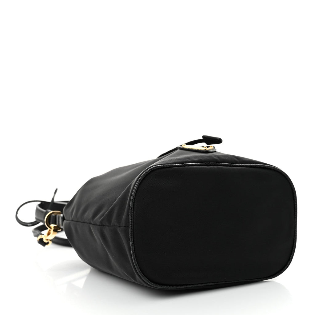 Re-Nylon Saffiano Mini Re-Edition 1978 Bucket Bag Black