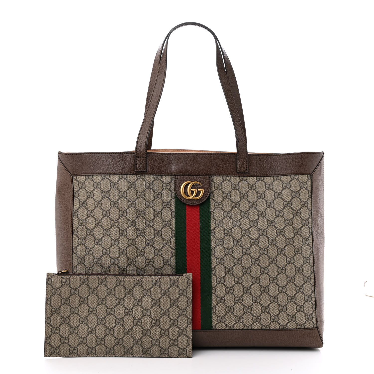 X DISNEY GG Supreme Monogram Web Three Little Pigs Large Ophidia Tote Beige New Acero