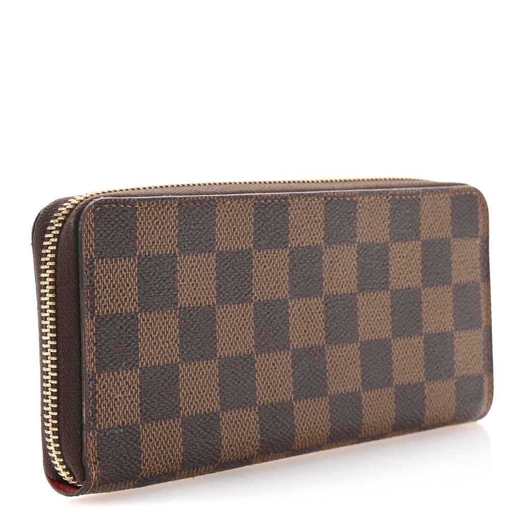 Damier Ebene Clemence Wallet Cherry